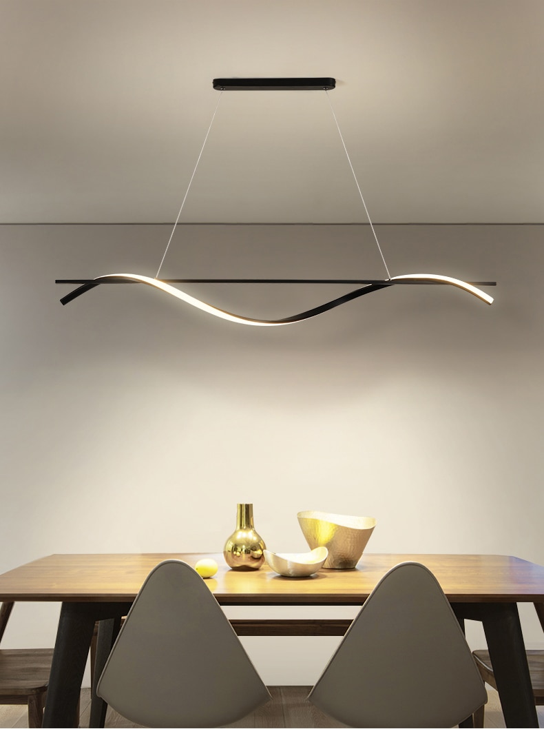 Twisted Strip LED Pendant Light