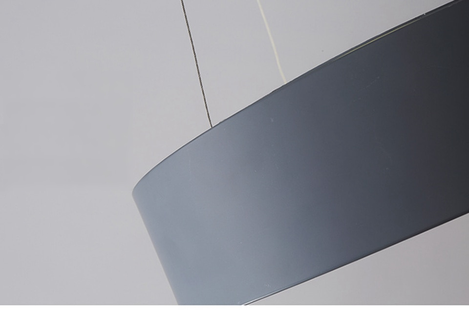 Round White Aluminum Pendant Light with Remote Control