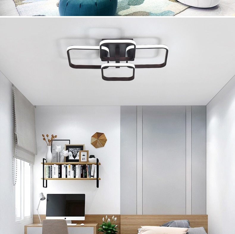 Nordic Chandelier for Living Room with Remote Control