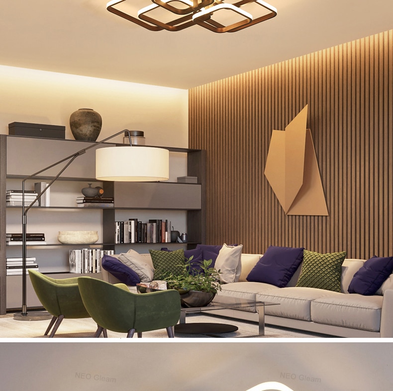 Nordic Chandelier for Living Room with Remote Control