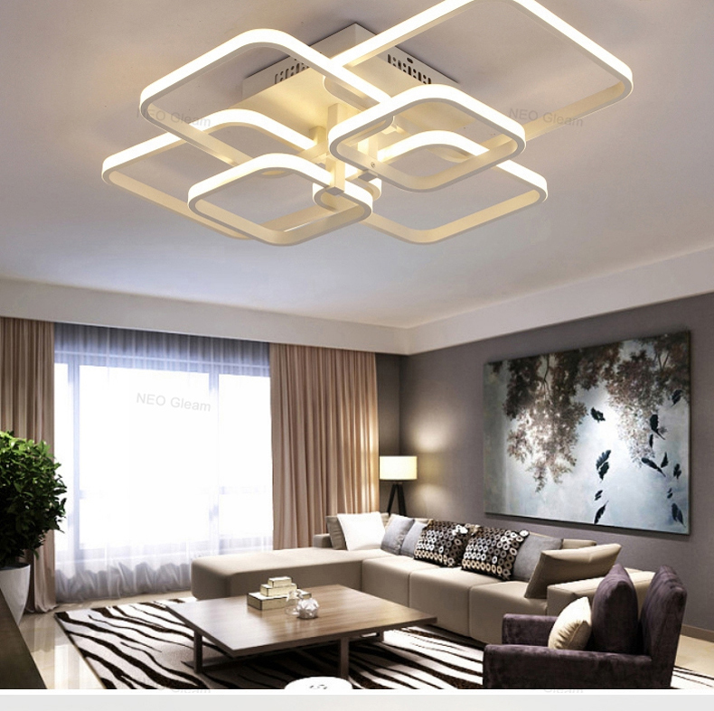 Nordic Chandelier for Living Room with Remote Control