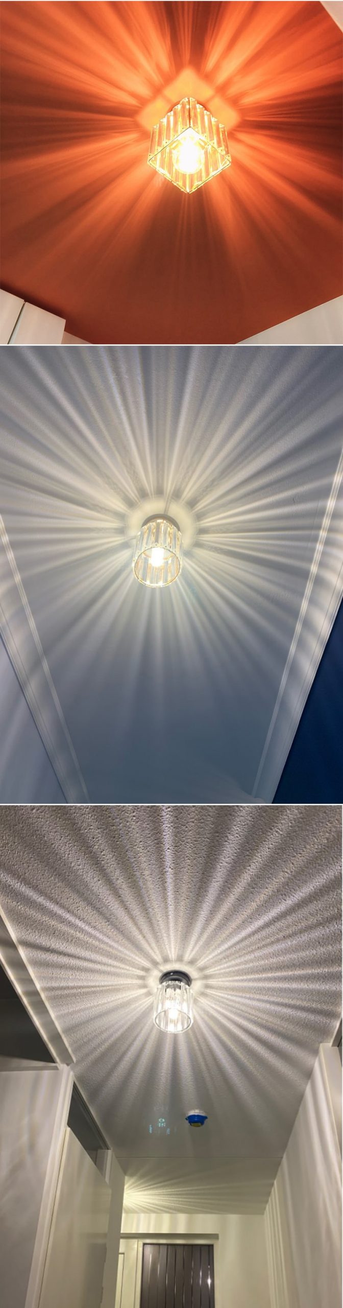 Round and Square Crystal Ceiling Lamp