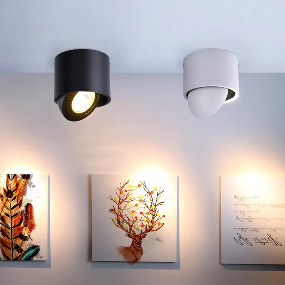 Round Aluminum Spotlight with LED Bulb