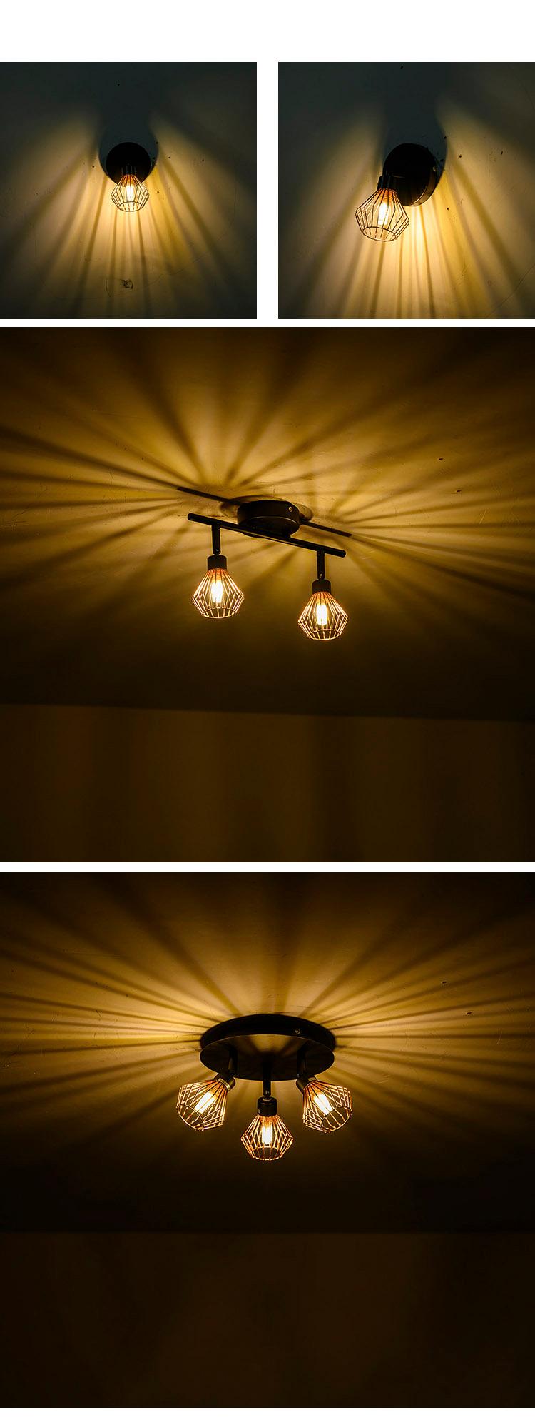 Rotatable Skeleton Style Ceiling Lamp