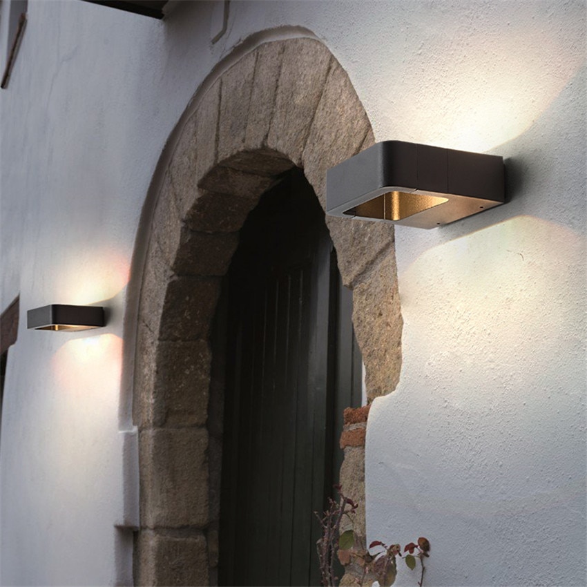 Hollow Square Outdoor LED Wall Light