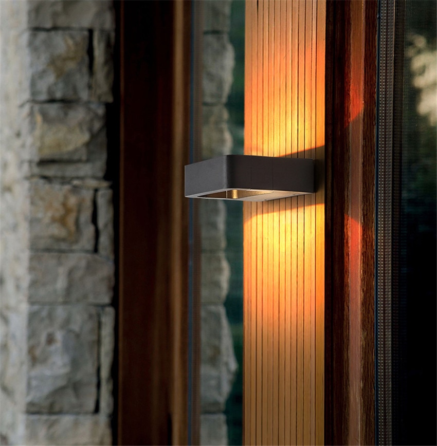 Hollow Square Outdoor LED Wall Light