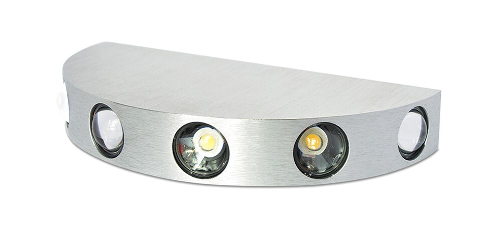 Modern Semi-Circle Silver LED Wall Light