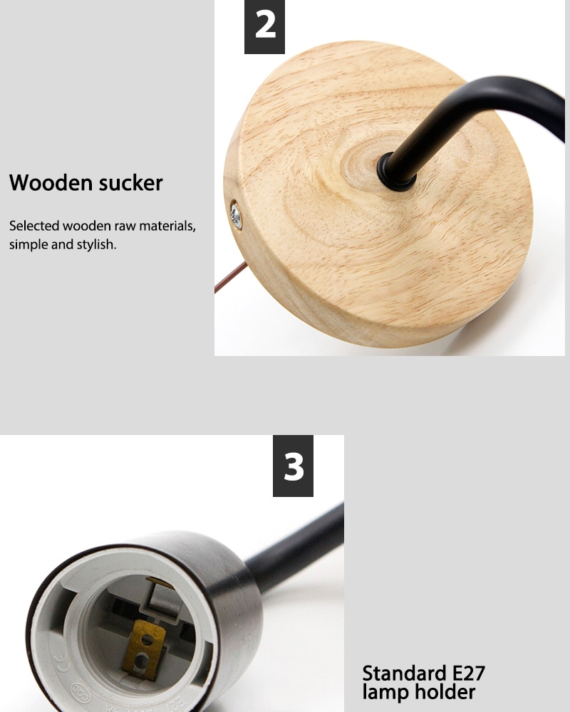 Industrial Style Wood Wall Light