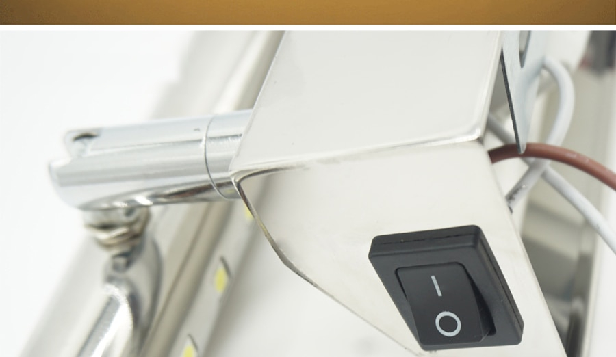 Long Silver Metal Wall Lamp