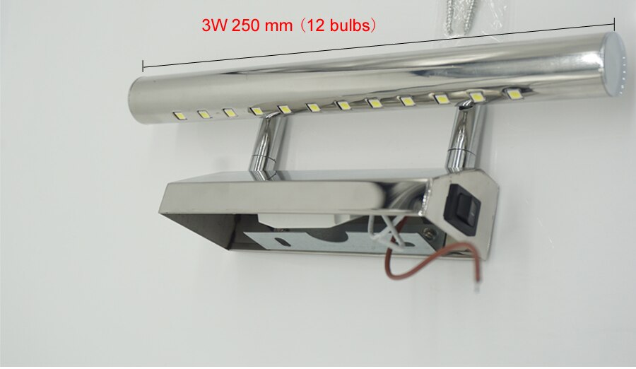 Long Silver Metal Wall Lamp