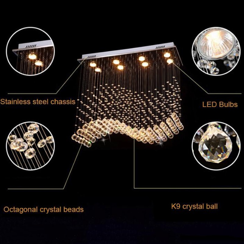 Gold Crystal LED Chandelier