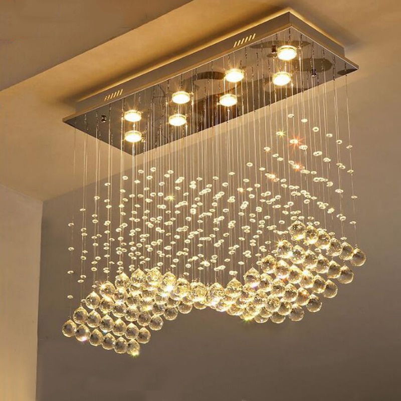Gold Crystal LED Chandelier